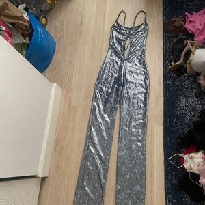 Silver 90s rave Jumpsuit